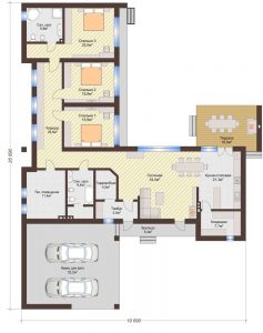 Проект дома КД - 207_Планировка 1 этажа (одноэтажный дом)