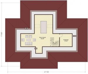 Проект дома КД - 341_Планировка - Мансардный этаж