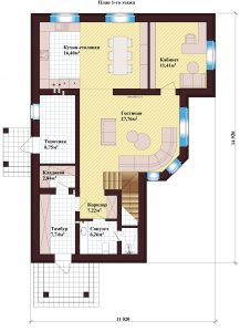 Проект дома КД - 202_Планировка 1 этажа